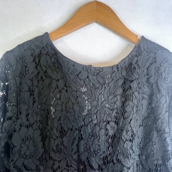 Zeagoo NWT Black Lace Bell 3/4 Sleeve Dress Size XL - Picture 3 of 9